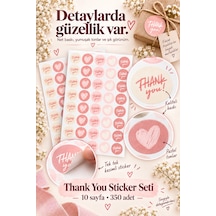 Thank You Sticker Seti 350 Adet 10 Sayfa Yuvarlak Teşekkür Sticker Hediye Paketi, Butik Sipariş, Davetiye Ve Paketleme Etiketi Çok Renkli