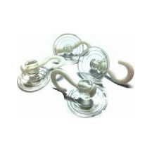 Plastik Kancalı 40 Mm 10 Adet Şeffaf Vantuz Askı Beyaz