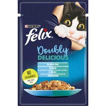 Felix Çifte Lezzet Somonlu Ve Sardalyalı Kedi Konservesi 85 Gr