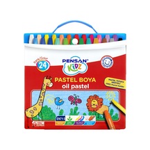 Pensan Kidz Pastel Boya Çantalı 24 Renk Çok Renkli