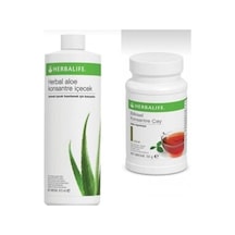 Herbalife Süper Paket. 2 Herbal Aloe Içecek 473 Ml. + 2 Bitkisel Konsantre Çay 50 G. Limon.