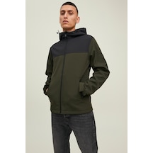 Jack & Jones Erkek Mont 12212363 Haki-Siyah Haki - Siyah