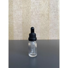 10ml, Şeffaf Cam Şişe, 12 Adet, Cam Damlalıklı, Ecza Şişesi, Propolis Şişesi, Siyah Kapak Siyah Emzik Diğer