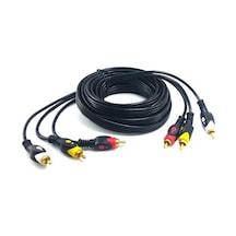 Swat 3Rca 3Rca Görüntü ve Ses Kablosu 5 Metre Gold Seri