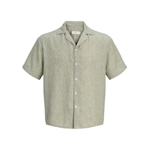Jack & Jones Erkek Resort Yaka Kisa Kollu Gömlek - Hyeres - 12295289 Seagrass