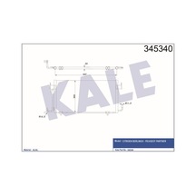 KALE OTO Radyatör 345340 Klima Radyatörü Partner 96-98 1.8D 1.9D / Berlingo 96-98 1.8D 1.9D 648X328X16