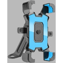 Ikkb Yeni Dağ Bisikleti Bisiklet Darbeye Dayanıklı Navigasyon Cep Telefonu Braketi Dikiz Aynası Mavi
