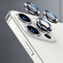 Noktaks - iPhone Uyumlu 13 Pro - Kamera Lens Koruyucu Cl-07 - Koyu Gri