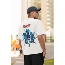 We Are Not Your Kind Slipknot Baskılı Unisex Oversize Rock Metal Beyaz