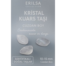 Sertifikalı Kristal Kuvars Taşı Kütle 10-15 Mm Cüzdan Boy Niyet