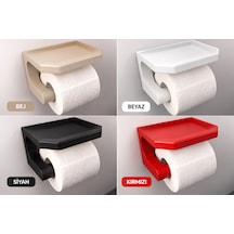 Duvara Monte Tuvalet Kağıtlığı Kapaklı Wc Kağıt Havluluk Banyo Aksesuarı Kırmızı