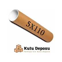 5x110 Cm Kapaklı Silindir Postüp Rulo Gönderi Kutusu 5 Adet