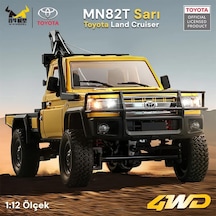 Mn Model Mn82t 1/12 Toyota Land Cruiser Lc79 4wd Rc Model Crawler Offroad Uzaktan Kumandalı Araba Truck Rtr Lisanslı Sarı+elektrikli Vinç+dahili Işık Seti Mn-82t