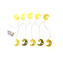 Geeksen Ramazan Bayramı Led Ay Şekilli Müslüman Tarzı Dekoratif Avize Işıkları Pencere Süsü Ve Parti Aydınlatması Çok Renkli