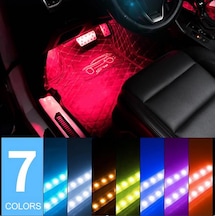 Araç İçi Atmosfer Taban Işık 4-9 Led Kumandalı Çok Renkli
