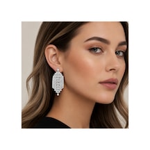 Kristal Görünümlü Taşlı Kadın Küpe -şık Davet Ve Özel Gün Küpesi Gümüş - 895529125 Gümüş