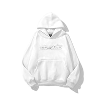 Tarzsokak Unisex Cosmic Taş Baskılı Sweatshirt Beyaz