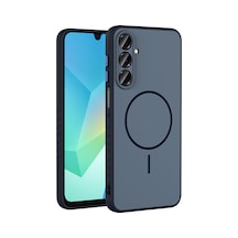Galaxy Uyumlu A16 Kılıf Kamera Lens Korumalı Magsafe Destekli Silikon Pazarplus Lacivert