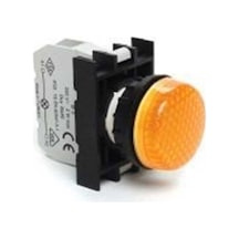 Emas B080XS B Serisi Plastik LED'li 12-30V AC/DC Sarı 22 mm Sinyal