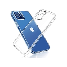 Apple Uyumlu iPhone 15 Pro Max Kılıf Şeffaf Kamera Korumalı Soket 3d