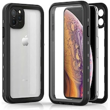 Apple Uyumlu iPhone 11 Pro Max Kılıf 1-1 Su Geçirmez Kılıf Siyah