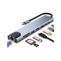 Tech 8-in-1 Usb-c Çoklayıcı Adaptör Hub: 4k Hdmı, Usb 3.0, Sd/micro Sd Kart Okuyucu, Type-c Şarj Ve Veri Portları,