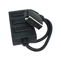 Elektromer 3'lü Scart Dağıtıcı 1 Erkek-3 Dişi Scart
