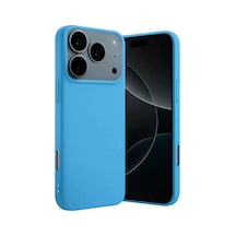 Sh Newface Apple İphone Uyumlu 17 Pro Nano İçi Kadife Silikon - Mavi Najmaddin