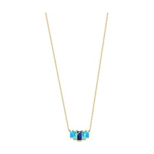 Emılıano Jewellery 925 Ayar Gümüş Taşlı Kolye Gold - Rose Gold - Gümüş