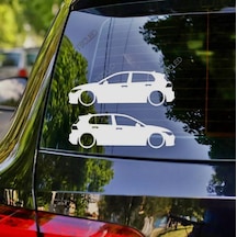Golf Mk8 Gtı 2022 Kelebek Cam Oto Sticker 17 Cm 2 Adet