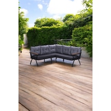 PiLocco Demonte Metal Mutfak Köşe Takımı 180 x 180 CM Antrasit - Gri