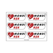 A5 Sticker 046 Tek Paket Çoklu Sticker Çok Renkli