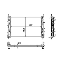 ORIS BFI026026 Radyatör Brazing Linea 1.3 Jtd Ac Klimasız Mek 621X395X26