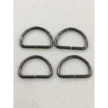 Karantuhafiye Çanta Halkası D Demir 3,5 Cm 4 Lü Set Antrasit Antrasit