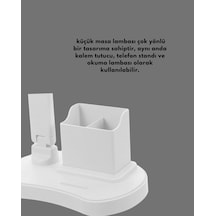 Ayarlanabilir Kısılabilir Led Masa Lambası Entegre Kalemlik Ve Telefon Semeglbl - 92 Tutucu Özellikli Beyaz