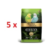 Gold Wings Premium Paraket, Sultan Ve Cennet Papağanı Yemi 1 Kg X 5 Adet