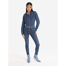 Colin's Colins 760 Diana Super Slim Fit Yüksek Bel Dar Paça Mavi Kadın Jean Pantolon 001