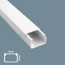 Mutlusan Kablo Kanalı 80 Metre 40X25 Mm Canalex Yapışkan Bantlı