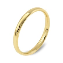 Klasik Alyans 14 Ayar Altın Oval Dar 2.07 Gram