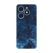 Tecno Spark 20 Spark 20c Kılıf Silikon Desen Özel Seri Blue Zigzag 1687