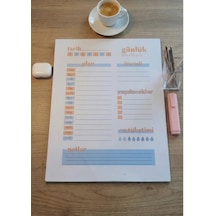A4 Pastel Renkli Saatlik Günlük Planlayıcı 50 Yaprak Çok Renkli