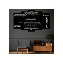 Emir Can Iğrek Sözleri - 5 Parçalı Tablo Görsel - 702503746 Görsel