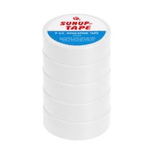 Sunup Sn-27924 Beyaz 0.13x18mm İzole Pvc Elektrik Yalıtım Bant 5'li Paket