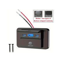 Honeybeeshop 1 Paket Üç Portlu Usb Araba Hızlı Şarj Soketi Qc3.0 Pd3.0 Araba Şarj Cihazı Duvara Monte Usb Tip-c Anahtarı Araçlar İçin Uygun