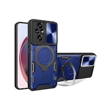 360 Dönen Metal Manyetik Araç Tutucu Zırh Telefon Kılıfı Onur 90 50 200 X9a Blue For Honor200pro Blue