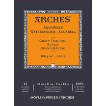 Arches Sulu Boya Blok Defter Rough 300G 12 Yaprak 23X31