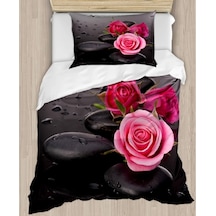 Rose 3d Tek Kişilik 3 Parça Saten & Pamuk Marka Nevresim Takımı