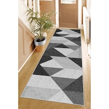 West Home Makinede Yıkanabilir Kaymaz Taban Leke Tutmaz Modern Kesme Yolluk Mutfak Yolluk Halı Yolluk Wh 443 Black Yolluk