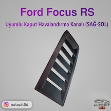 Autopit 3d Ford Focus Rs Uyumlu Kaput Havalandırma Kanalı Sağ-sol Takım Ford Focus Rs