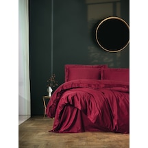 Cotton Box Elegant Saten Tek Kişilik Nevresim Takımı Bordo